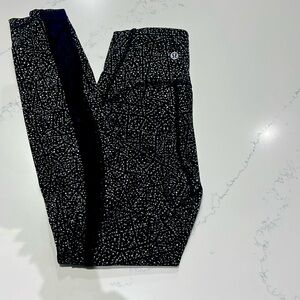 lululemon size 2 black and whole leggings. Worn once or maybe never. Too big!